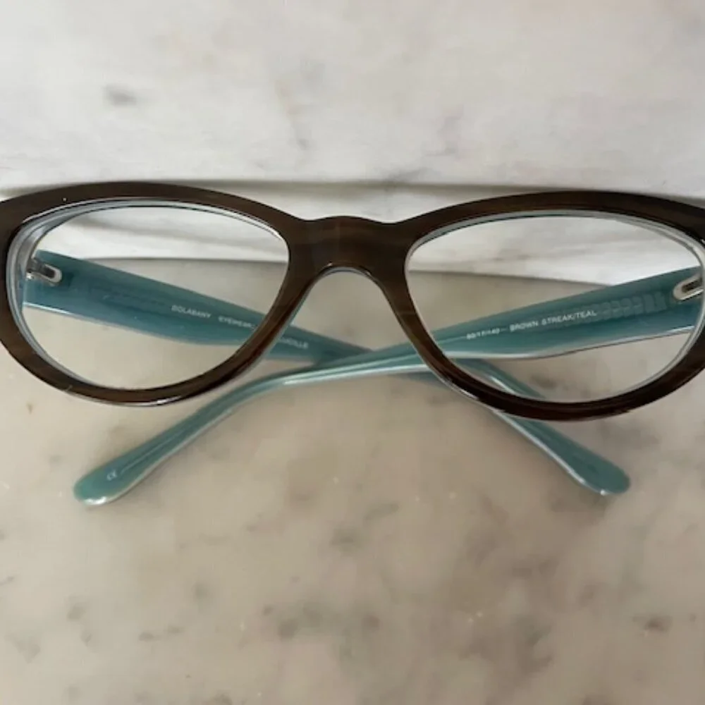 DOLABANY Lucille Glasses Brown Streak Teal 50/17/140